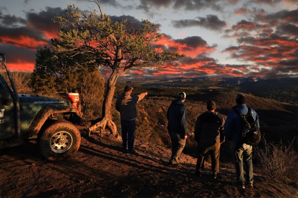 sunset jeep tour fall bucket list east zion adventures