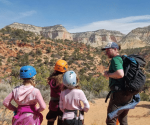Zion National Park canyoneering with kids