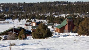 Zion Ponderosa Ranch Resort in winter