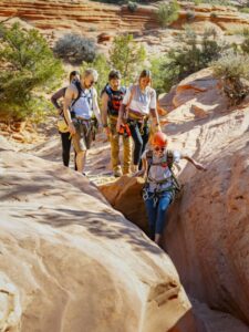 People adventuring with East Zion Adventures