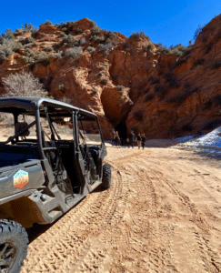 A UTV tour to a slot canyon in East Zion