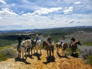 People on horseback at Pine Knoll near Zion National Park