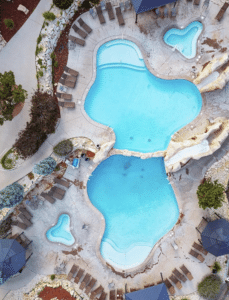 Swimming at a wellness retreat in Zion