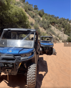 UTV trail ride in East Zion