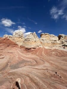 New! White Pocket Guided Tour 1 Red orange and white Vermillion Cliffs in southern Utah White Pocket Guided Hike