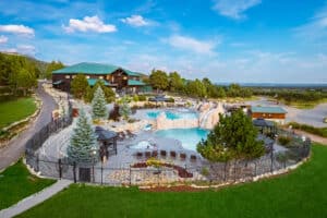 Aerial view of pool at Zion Ponderosa