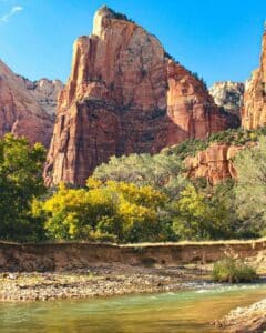 A rock formation in Zion National Park