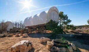 The Ultimate Zion Cowboy Adventure 3 Conestoga wagon glamping in East Zion
